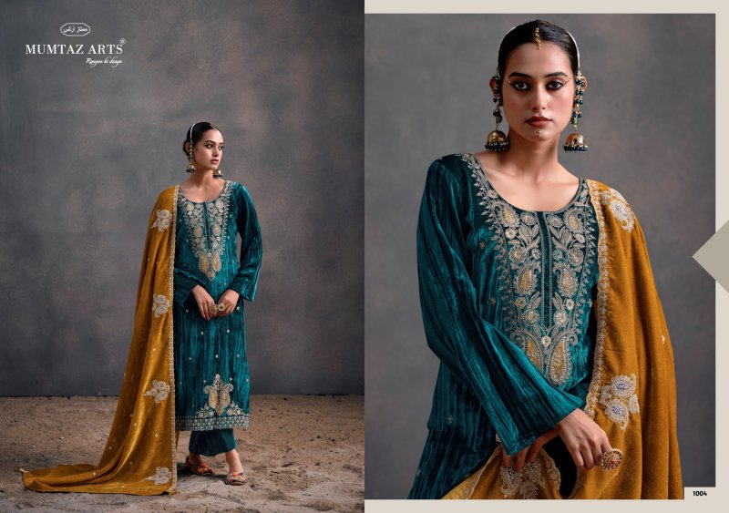 Rangreza By Mumtaz Arts Crush Velvet Designer Salwar Suits 